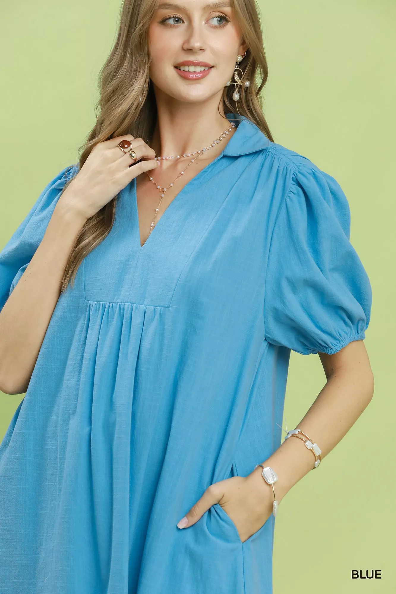 Umgee Solid Tiered Midi Dress - Image 5