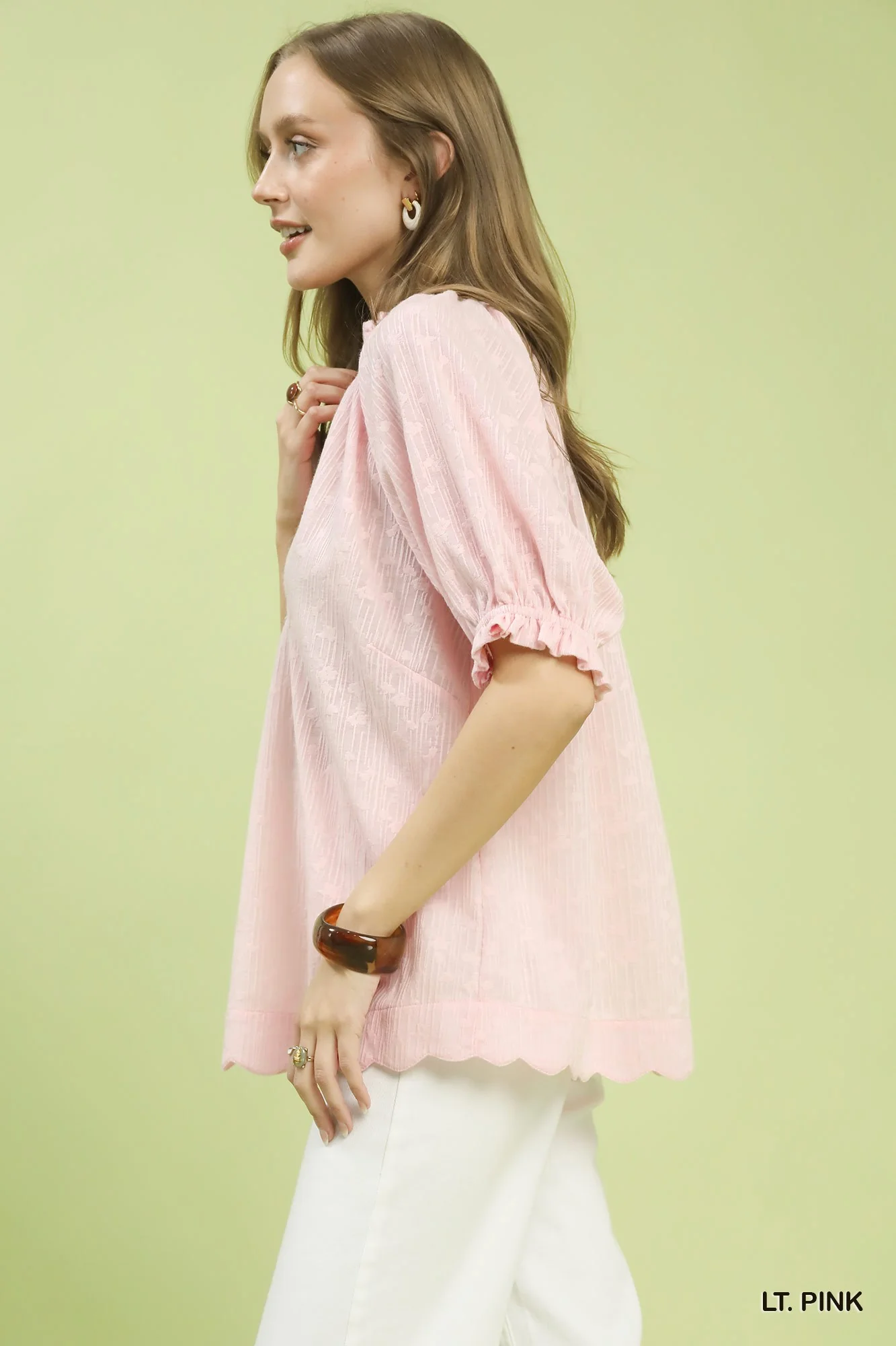 Umgee Textured Pintuck Blouse - Image 2
