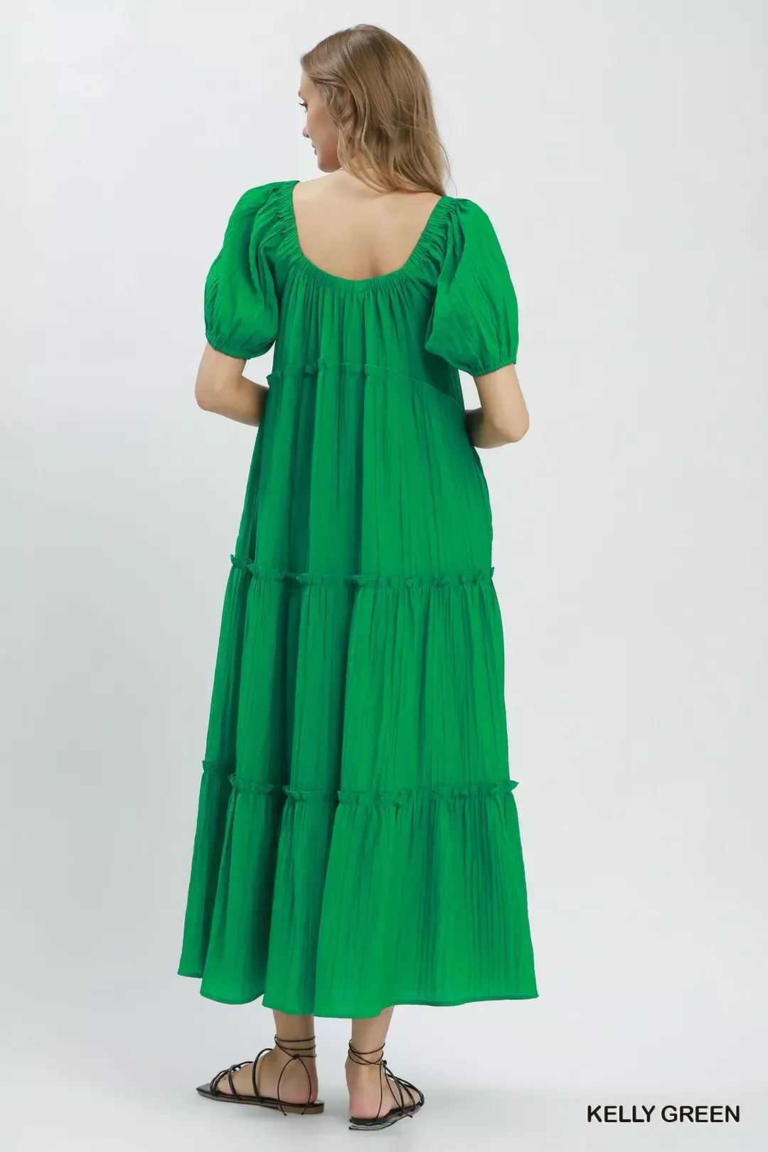 Umgee Textured Tiered Midi Dress - Image 3