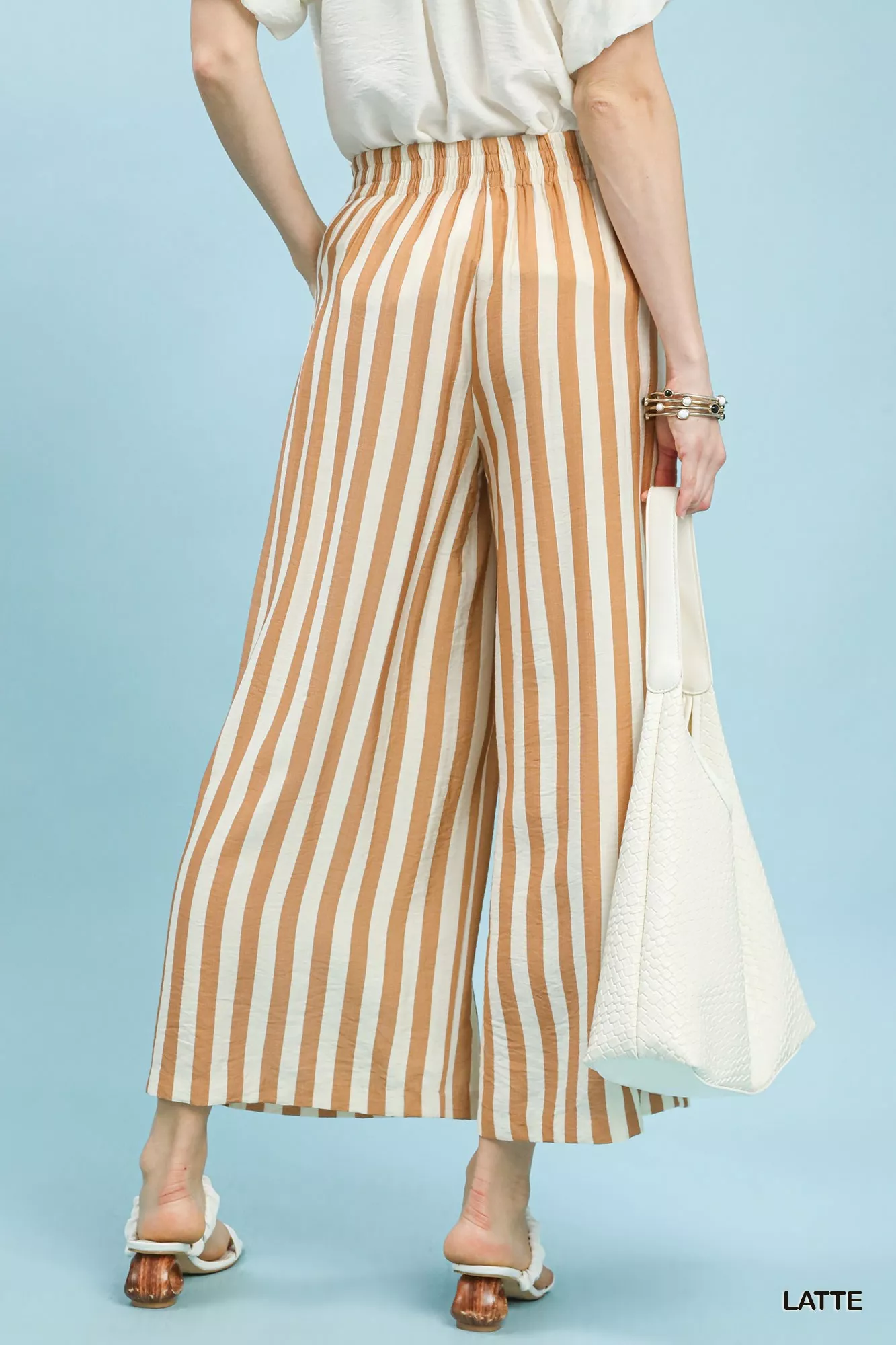 Umgee Vertical Stripe Wide Leg Pants - Image 4