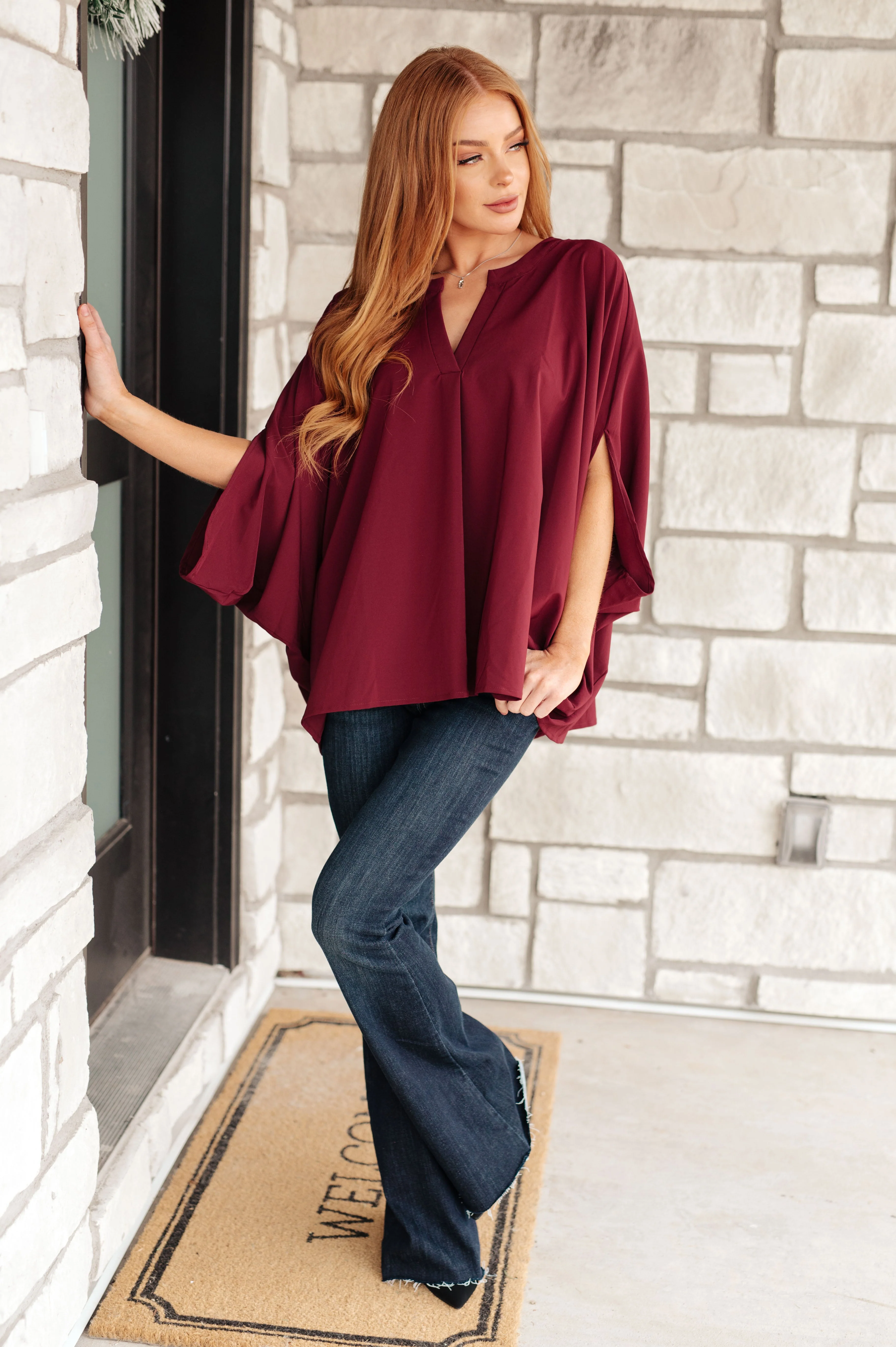 Universal Philosophy Blouse in Wine - Image 5