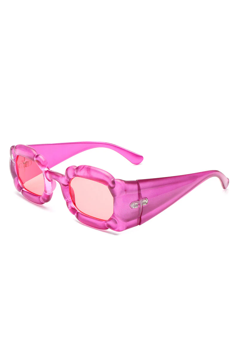 Uplift - Geometric Irregular Thick Frame Square Fashion Sunglasses - Image 6