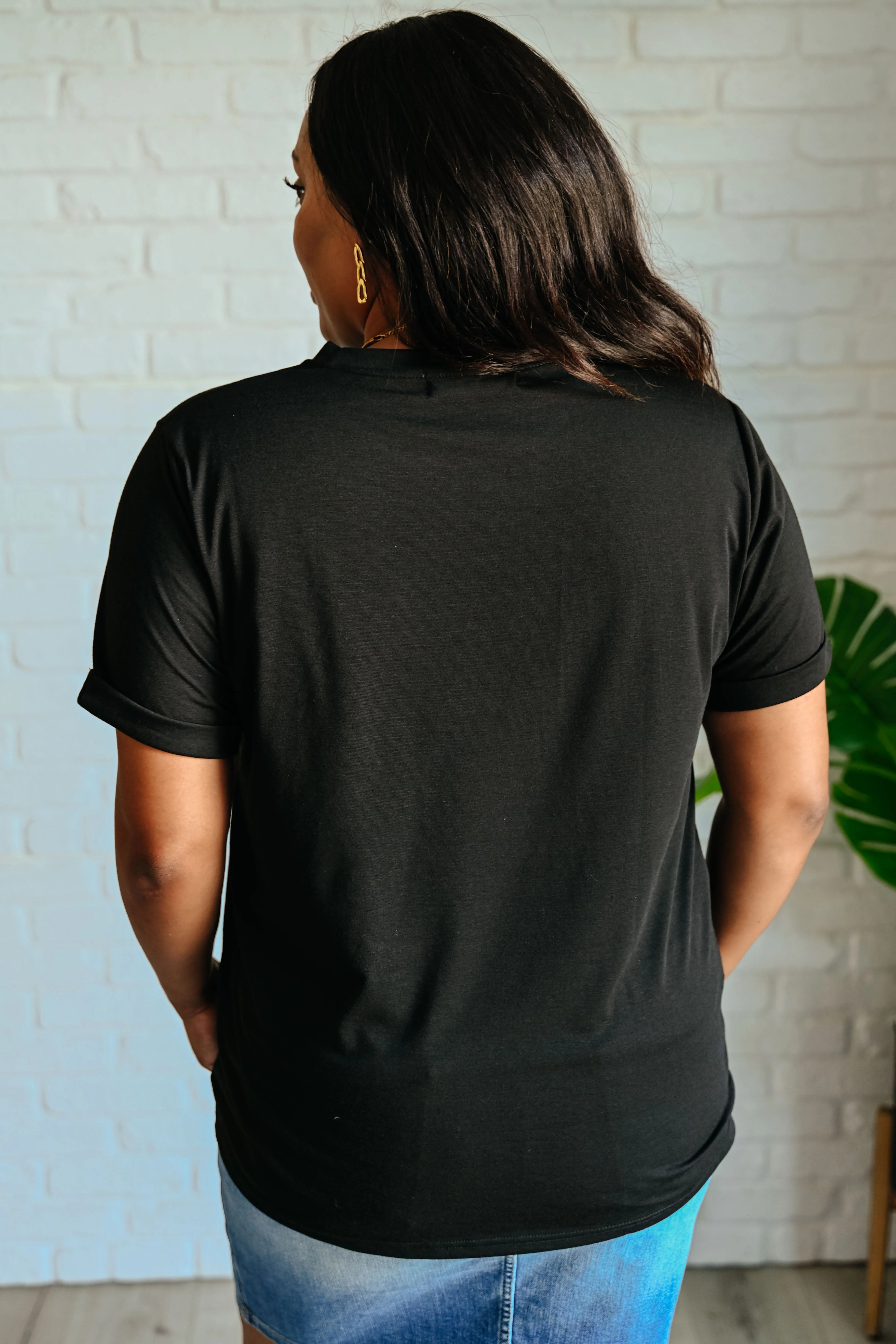 Uptown Crew T-Shirt in Black - Image 6