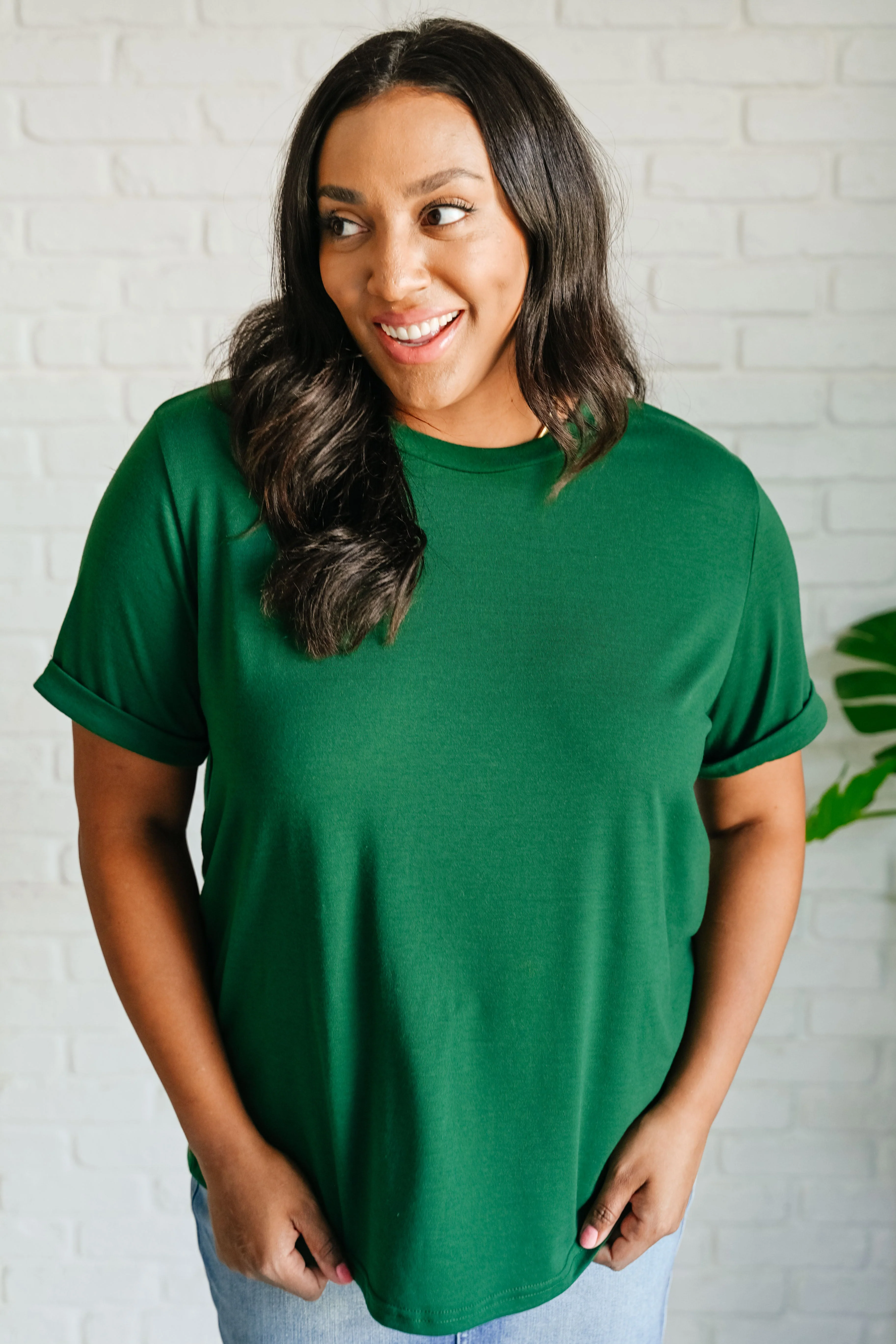 Uptown Crew T-Shirt in Green - Image 2