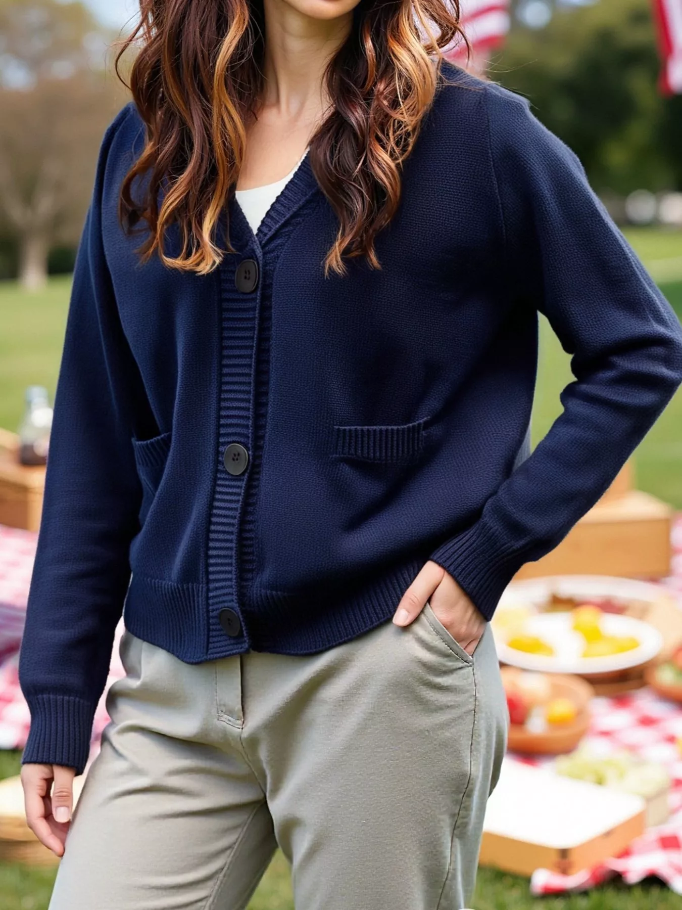 US Flag Button Up Cardigan - Image 11