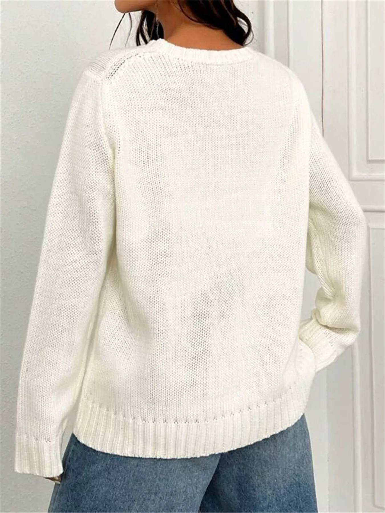 US Flag Round Neck Long Sleeve Sweater - Image 5