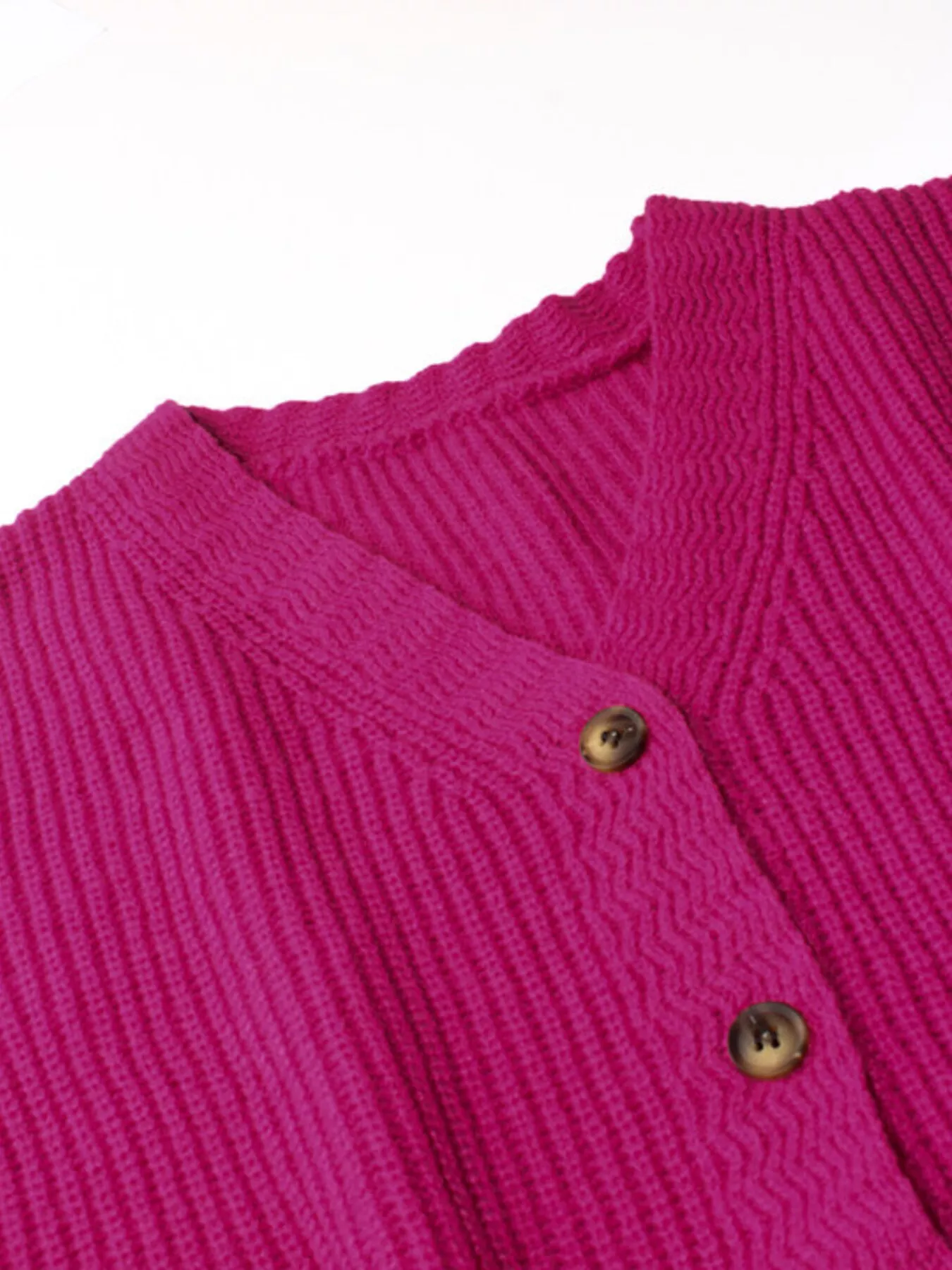 V-Neck Button-Down Knit Cardigan - Image 10