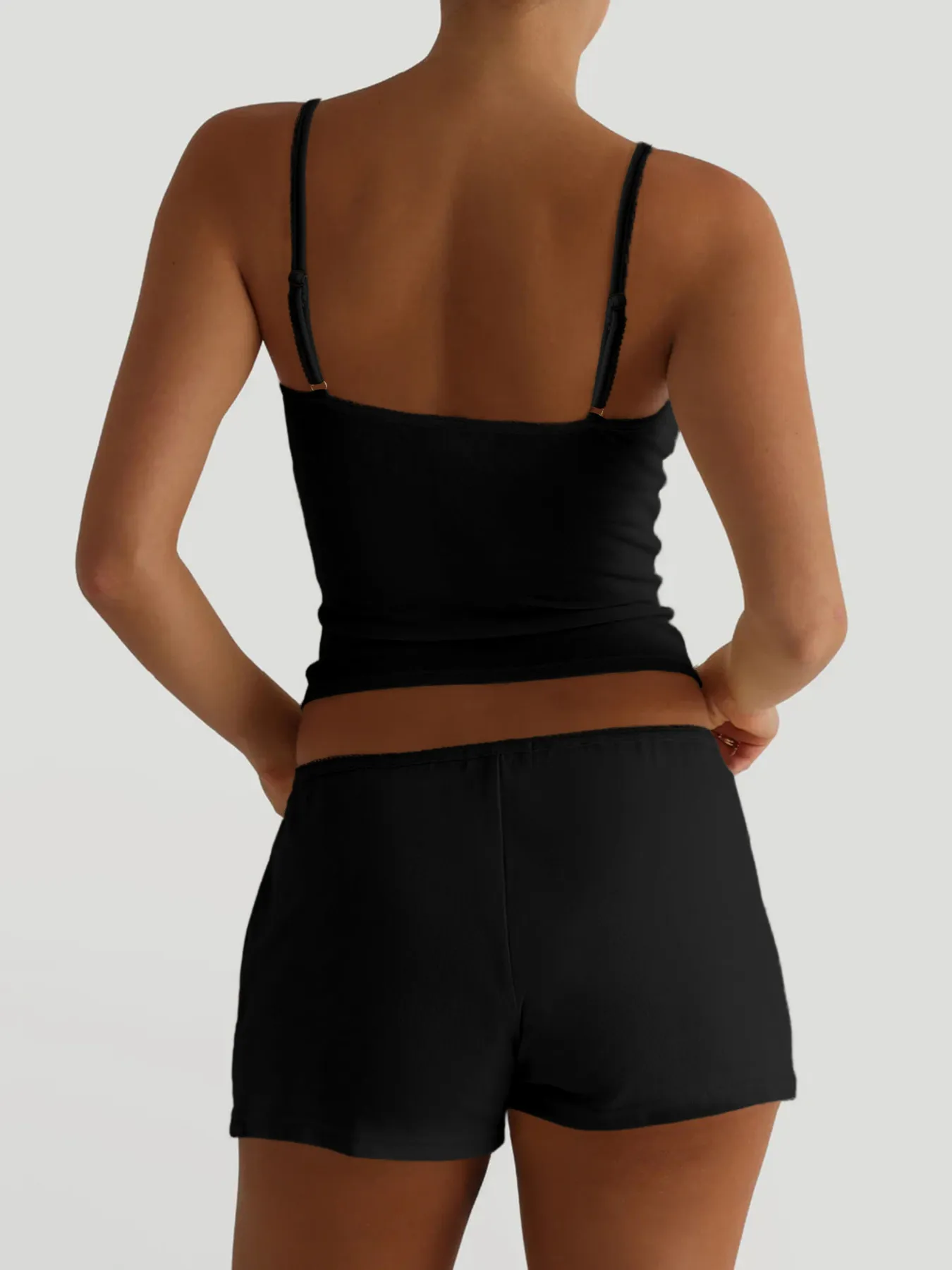 V-Neck Cami and Shorts Set - Image 3