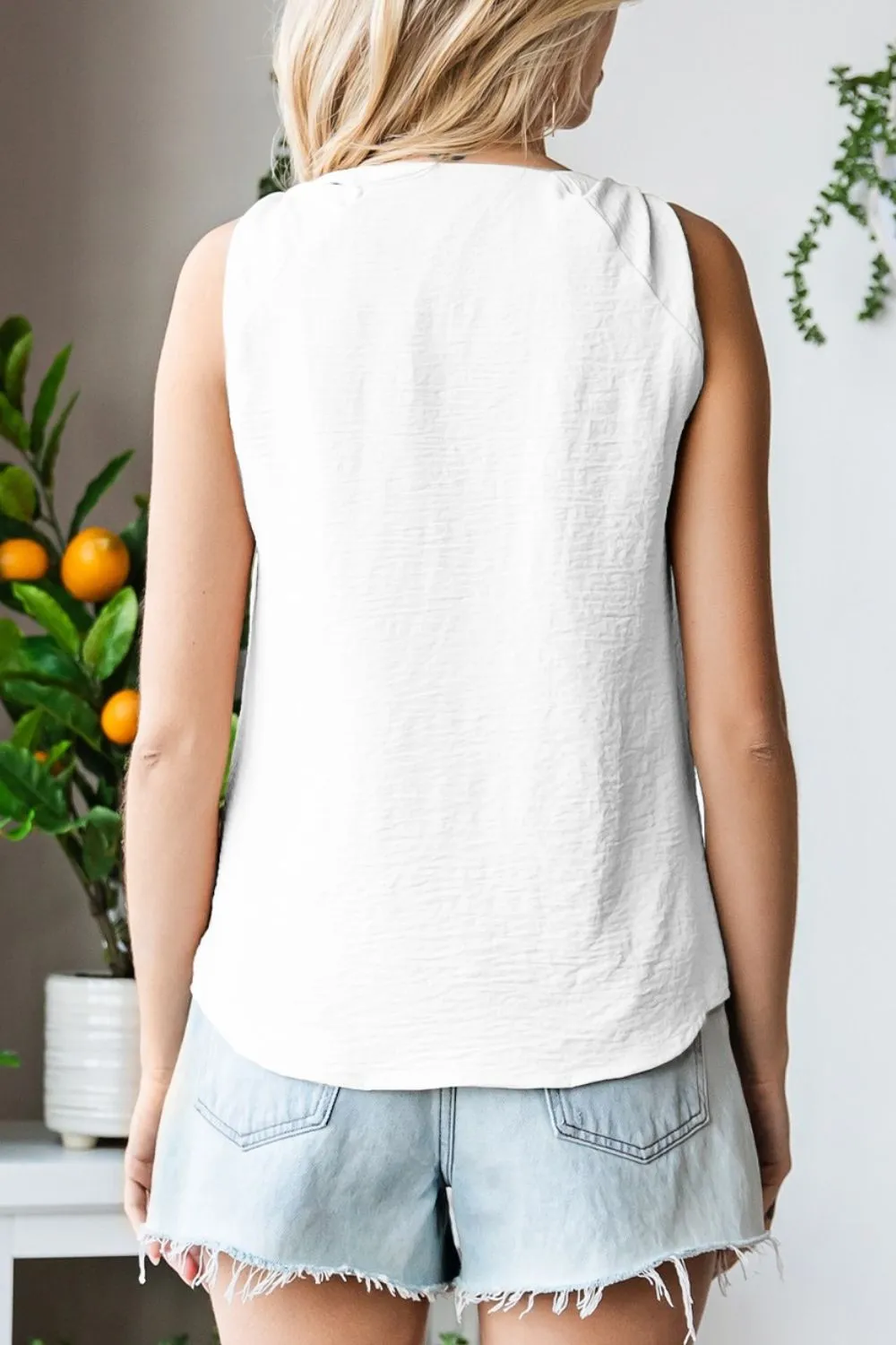 V Neck Knotted Shoulder Vest - Image 13