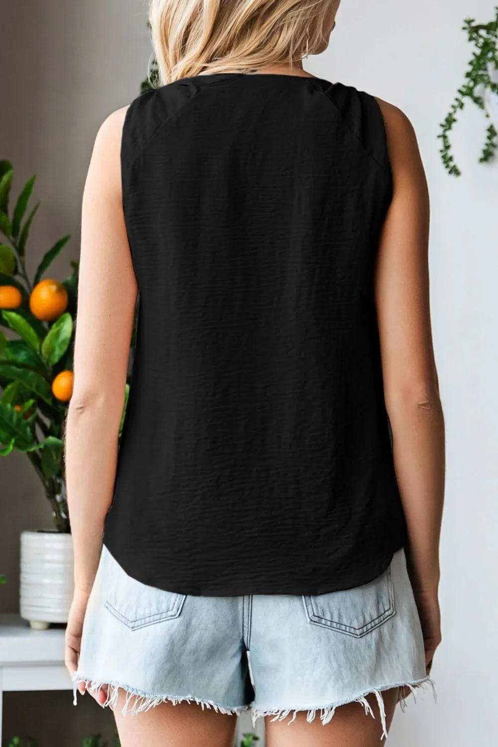 V Neck Knotted Shoulder Vest - Image 16