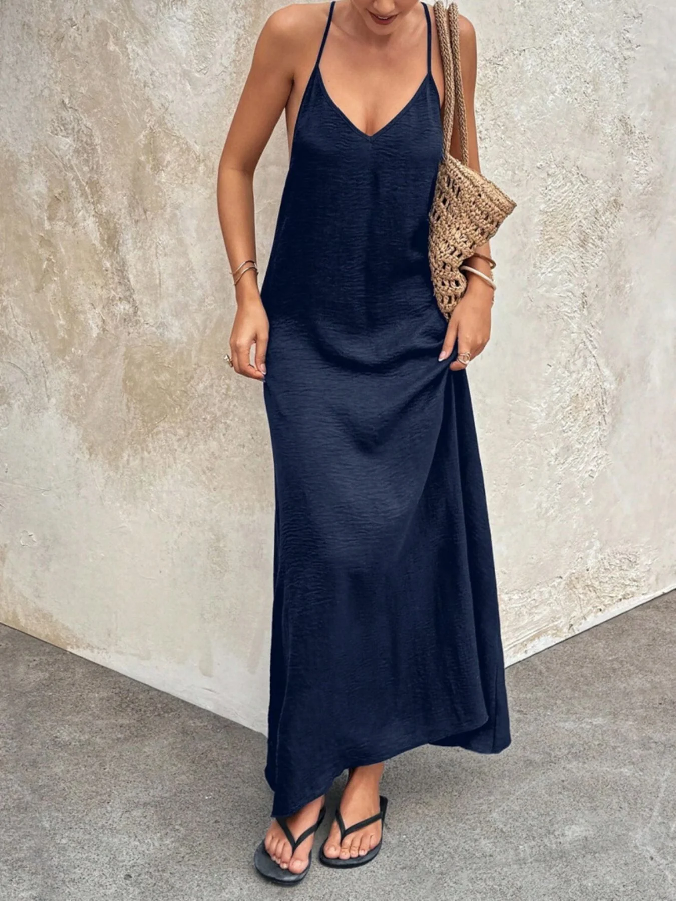 V-Neck Maxi Cami Dress - Image 4