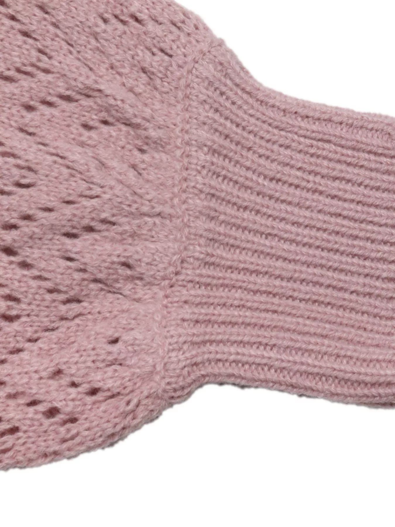 V-Neck Openwork Long Sleeve Sweater - Image 8