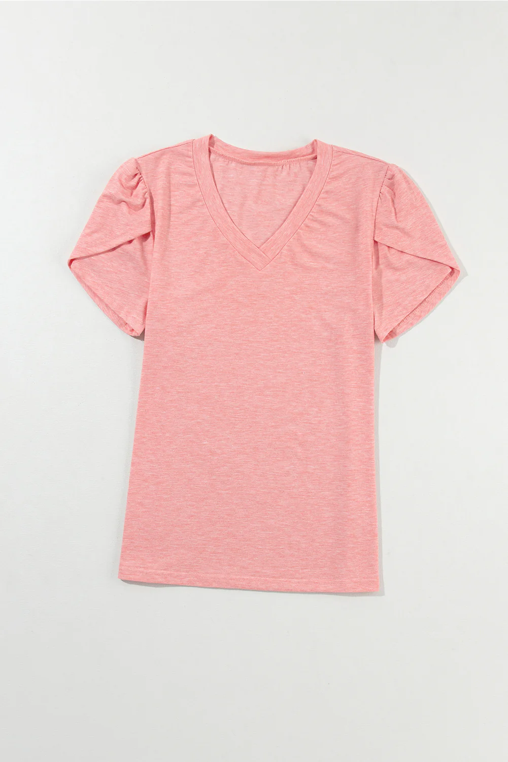 V-Neck Petal Sleeve T-Shirt - Image 7