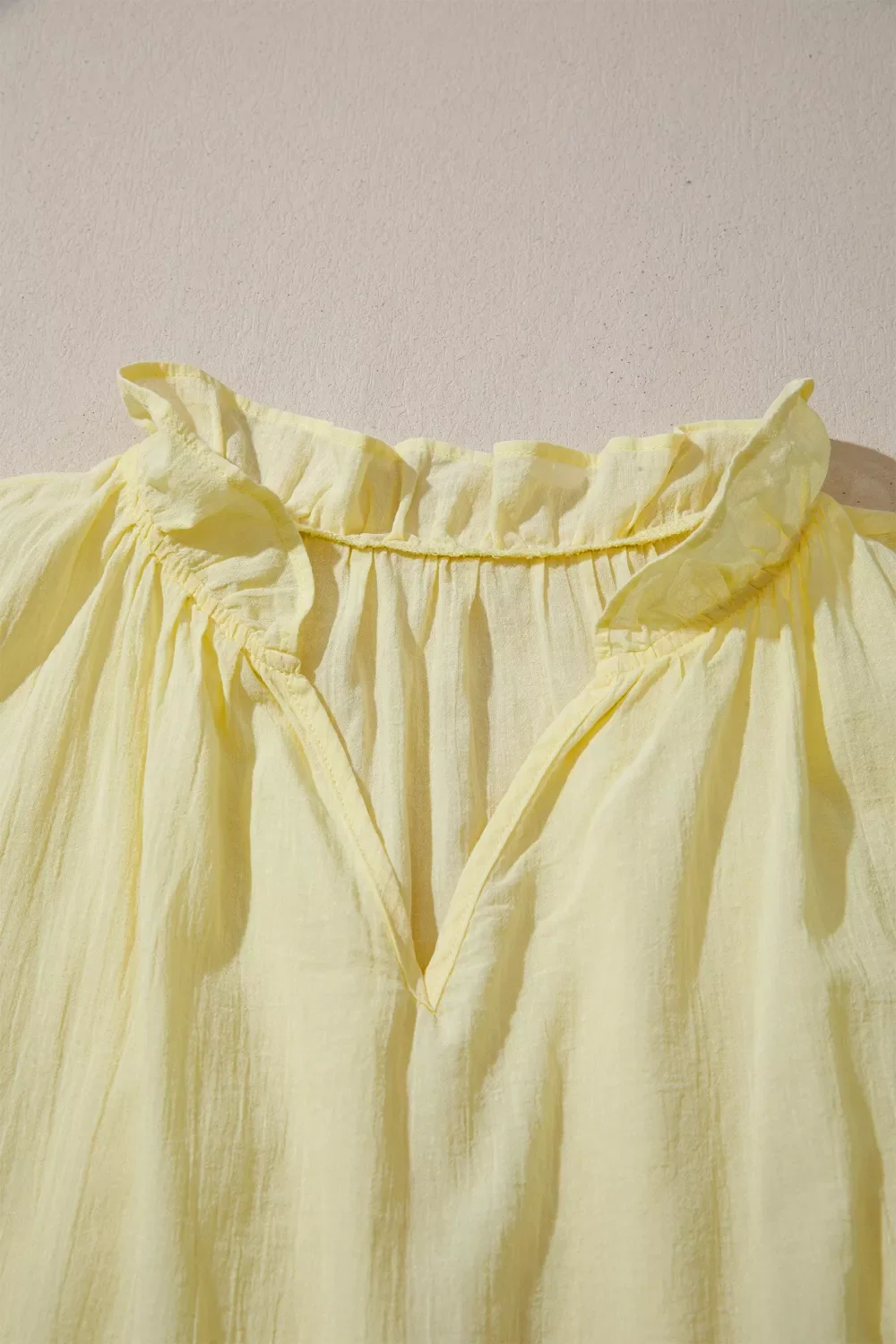V Neck Ruffle Trim Sleeveless Shift Top - Image 5