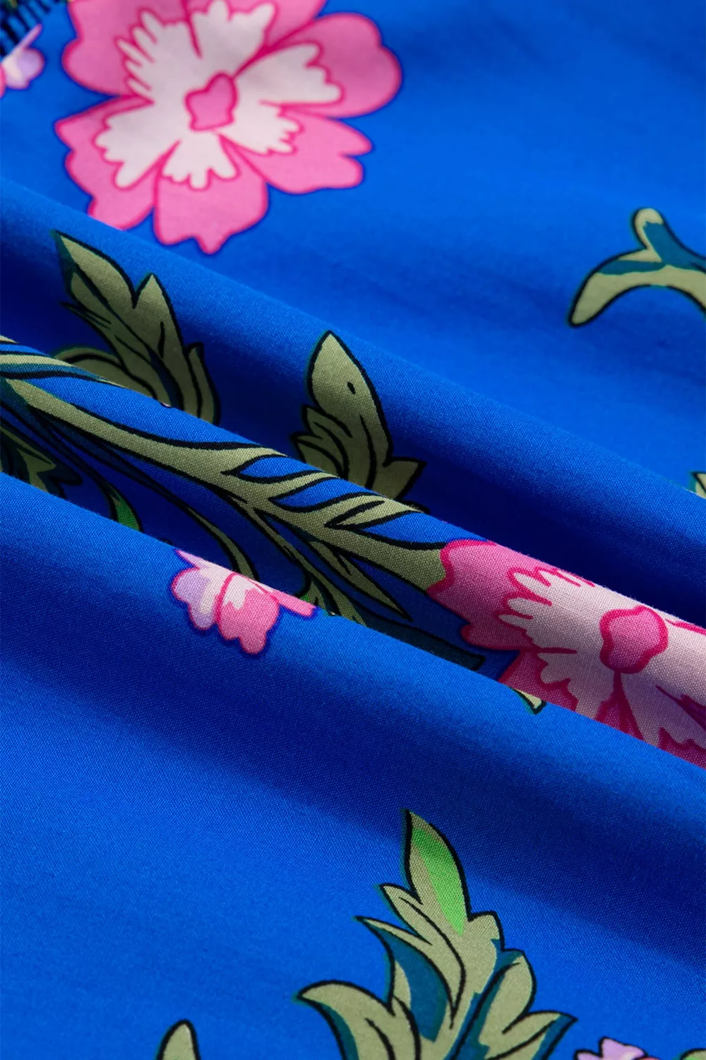 V Neck Short Sleeve Loose Flower Dress - Image 12