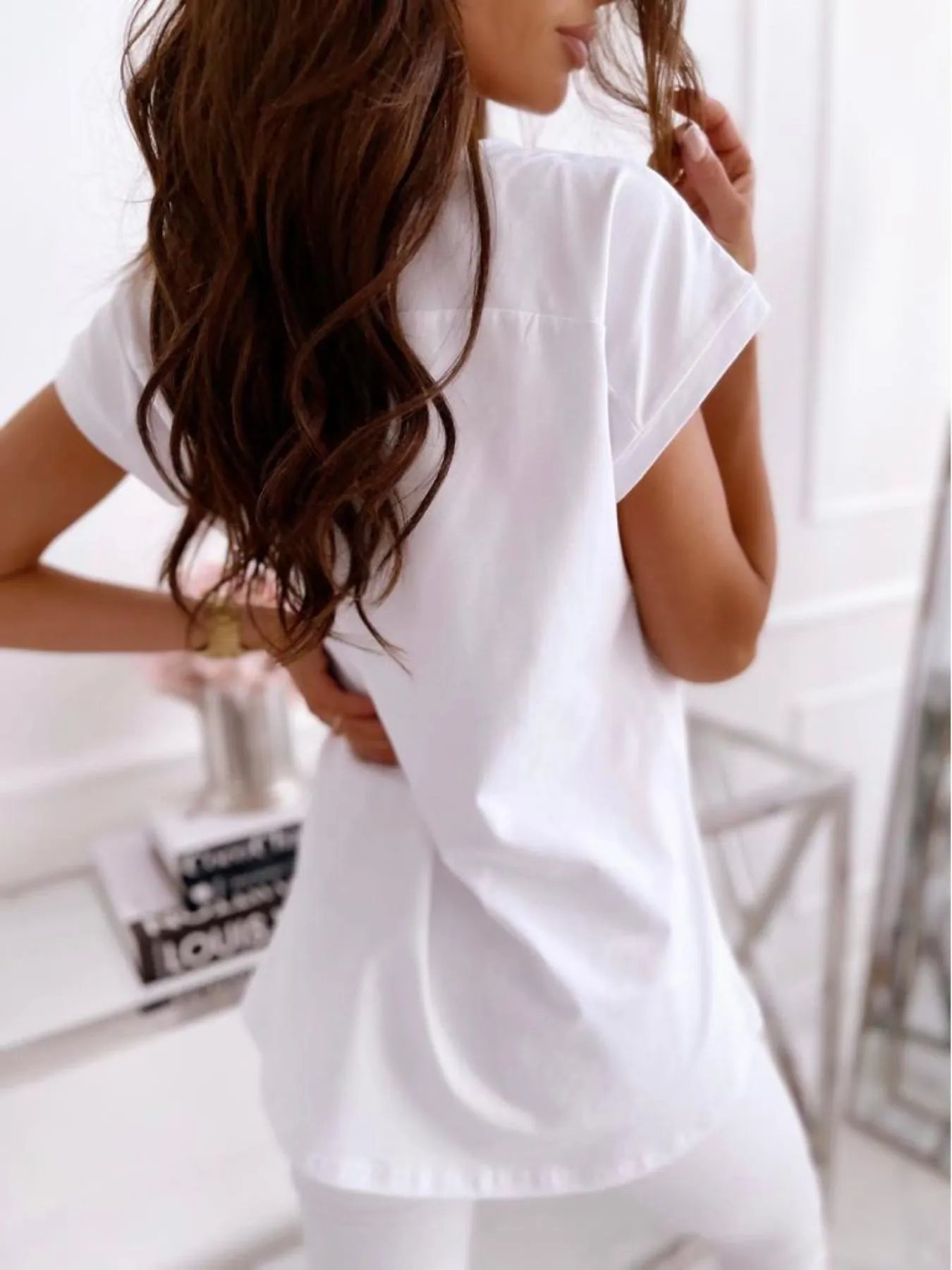 V-Neck Short Sleeve T-Shirt - Image 3