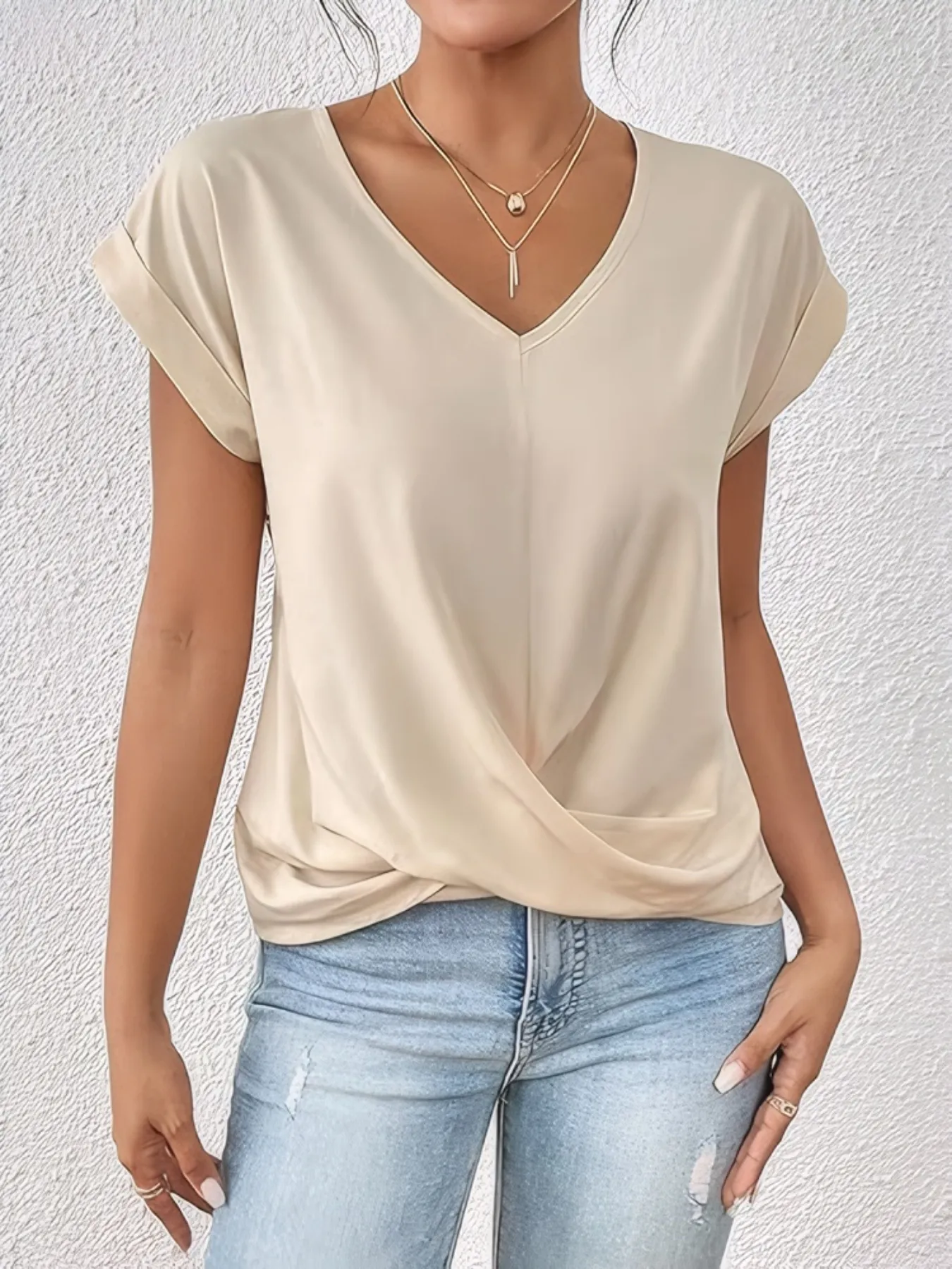 V-Neck Twist Front Top - Image 7