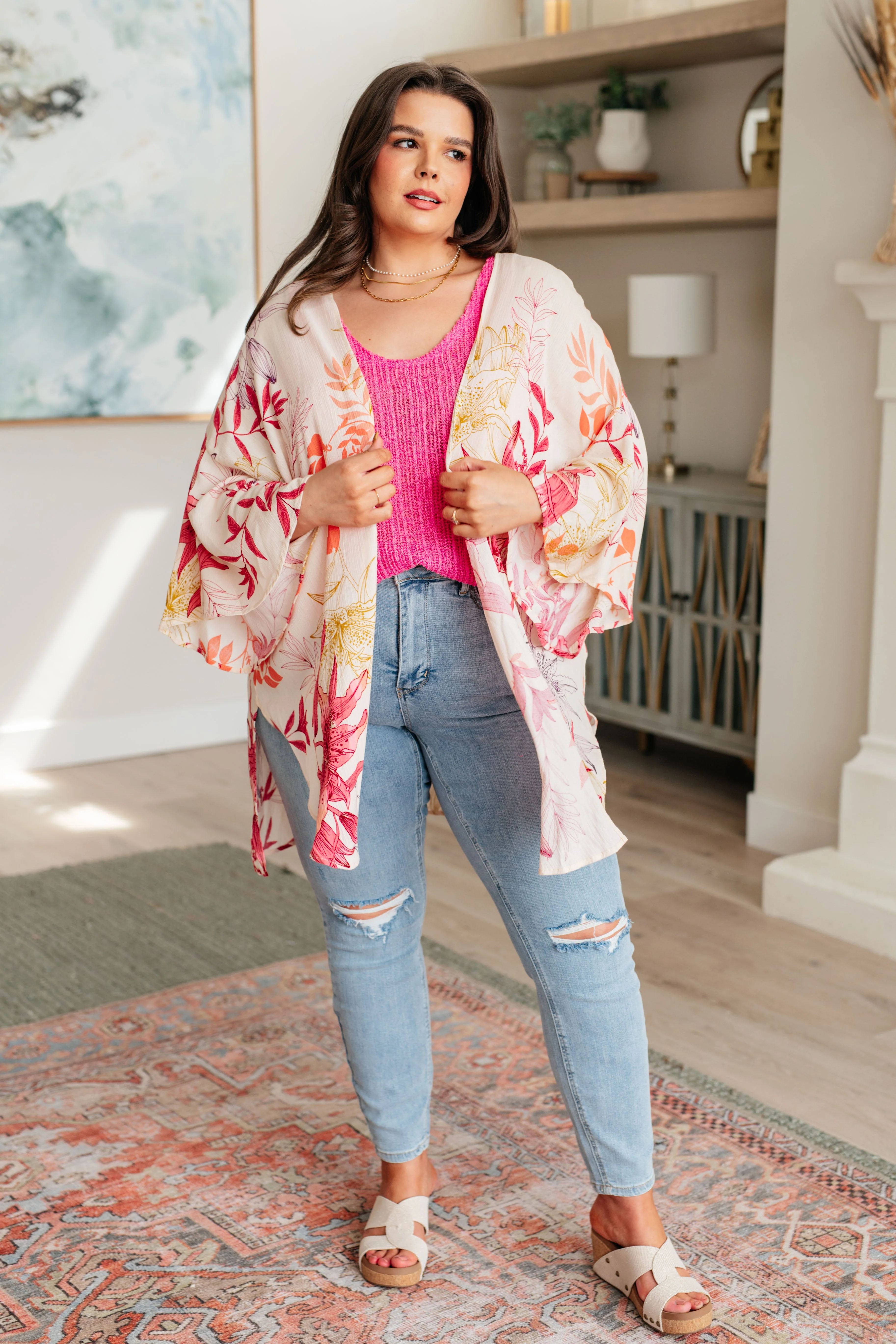 Vacay Season Bell Sleeve Kimono - Image 3