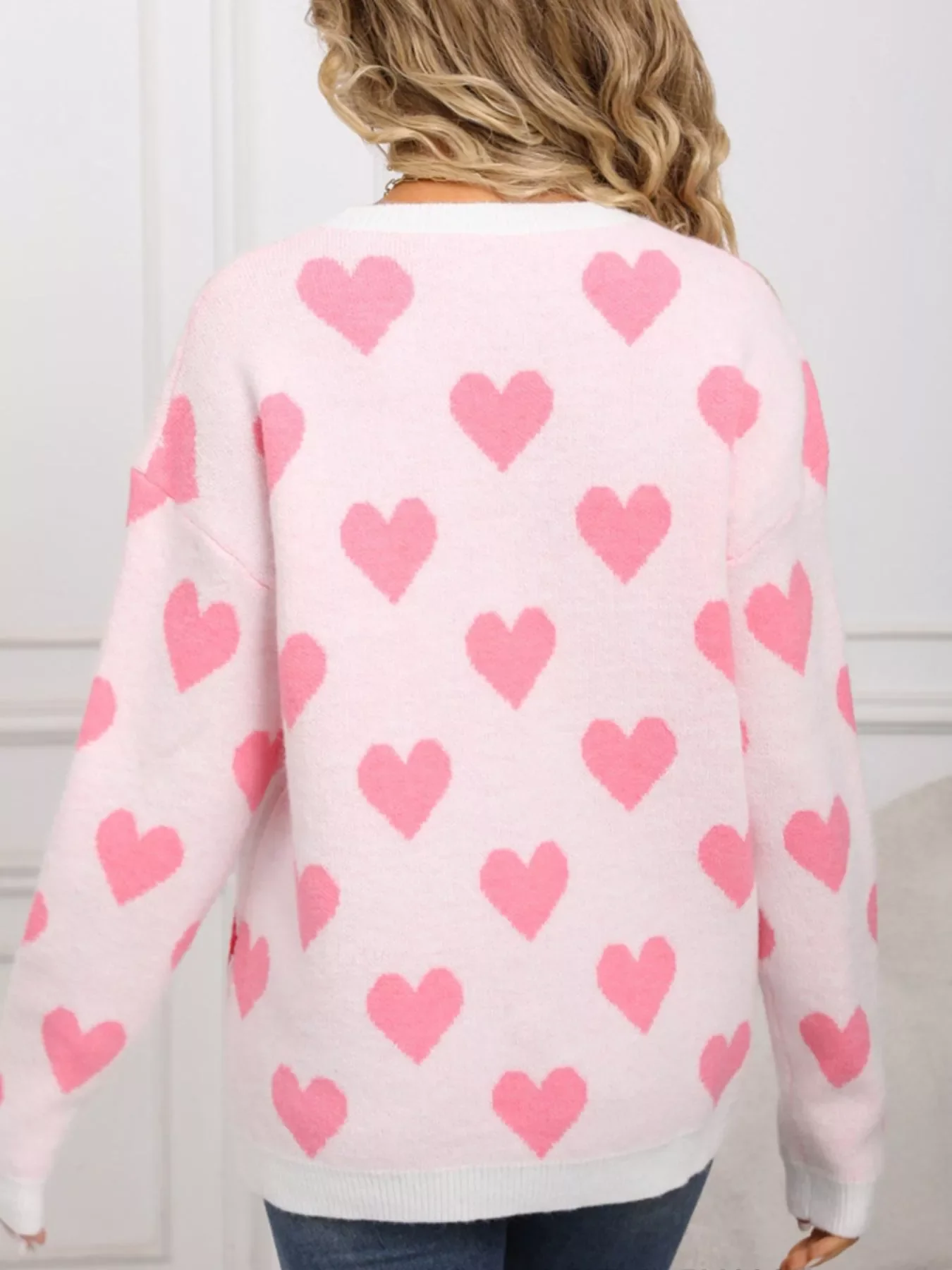 Valentine's Day Heart Crew Neck Sweater - Image 6