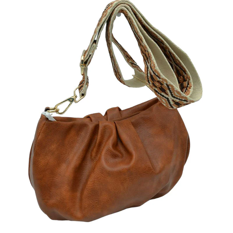 Vegan Leather Crossbody Bag with Guitar Strap - Image 2