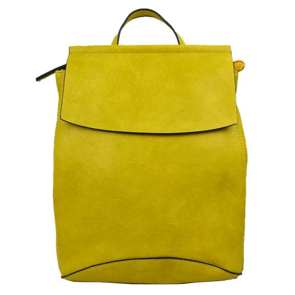 Vegan Long-lasting Faux Leather Backpack Convertible Bag - Image 5