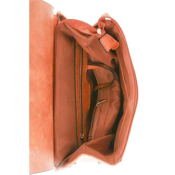 Vegan Long-lasting Faux Leather Backpack Convertible Bag - Image 6