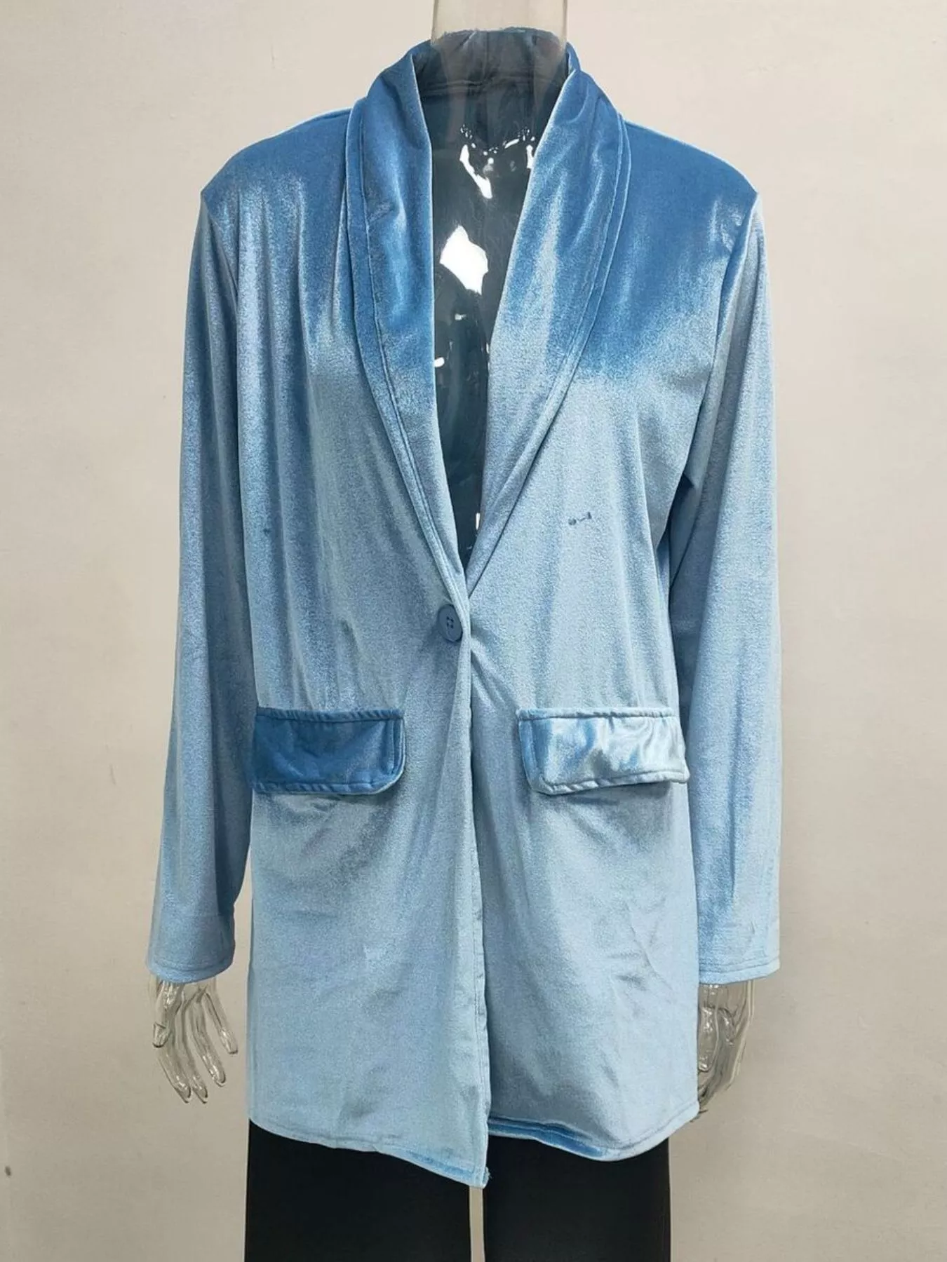 Velvet One Button Outerwear - Image 19