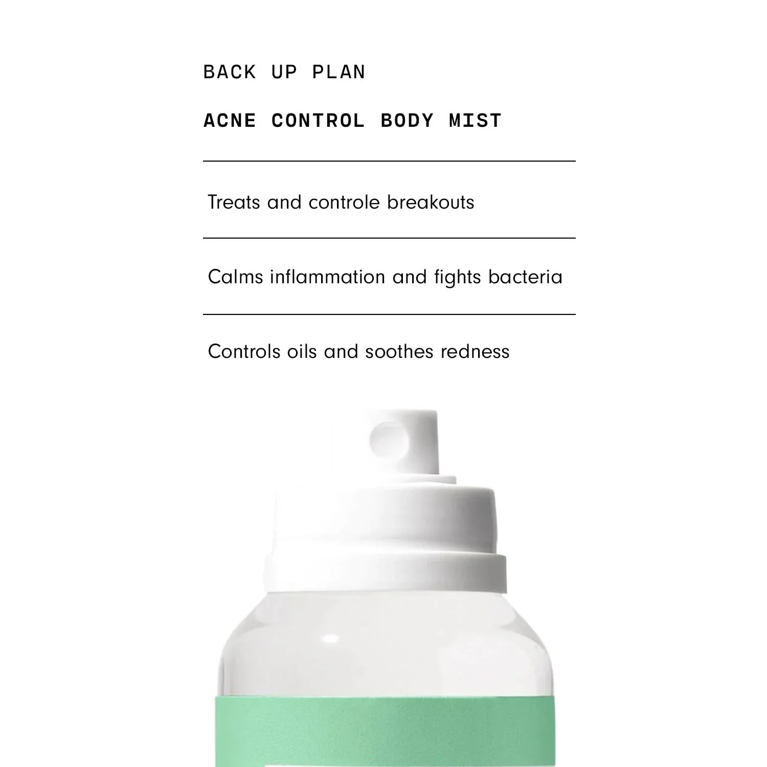 Versed Back-Up Acne Control Body Mist - All Over Blemish Spot Treatment + Salicylic Acid Spray with Tea Tree Oil & Witch Hazel - Oil Control + Redness Relief Acne Spray for Back & Body - Vegan (3 oz) - Image 5
