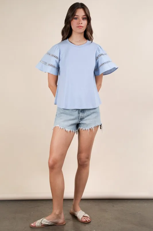 VERY J Lace Trim Sleeve Top - Image 6