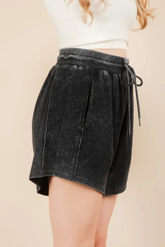 VERY J Mineral Washed Comfy Baggy Shorts - Image 2