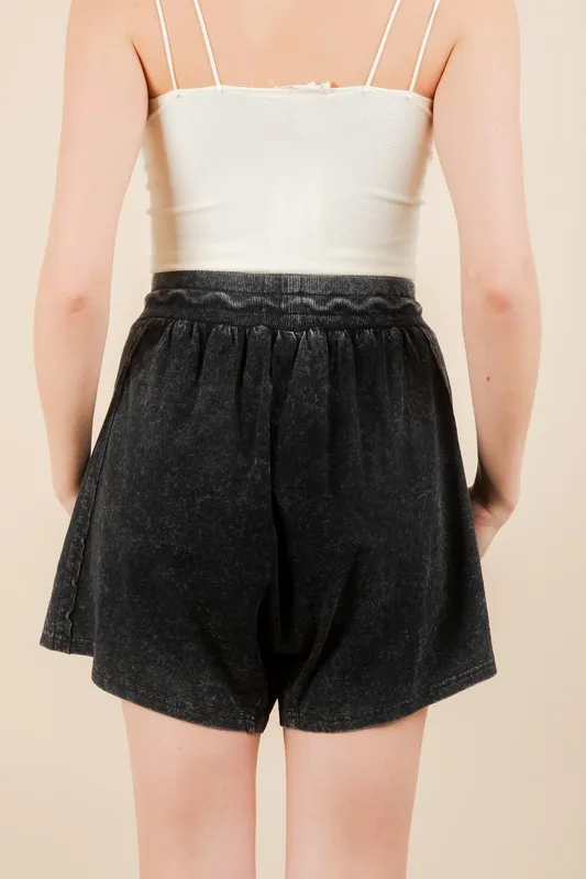 VERY J Mineral Washed Comfy Baggy Shorts - Image 3