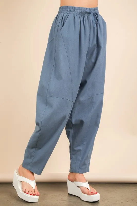 VERY J Solid Barrel Comfy Woven Pants - Image 2