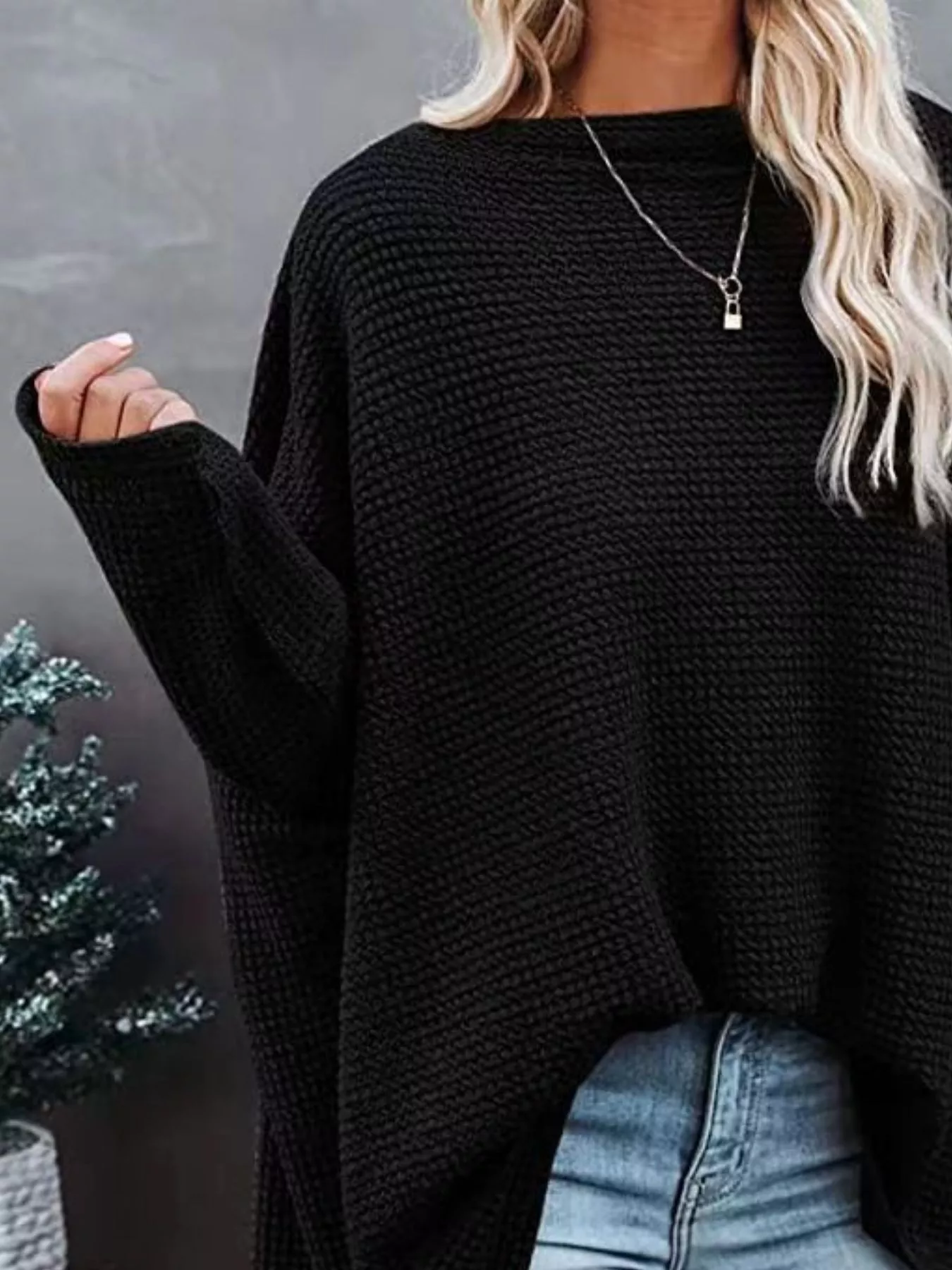 Waffle Knit Boat Neck T-Shirt - Image 14