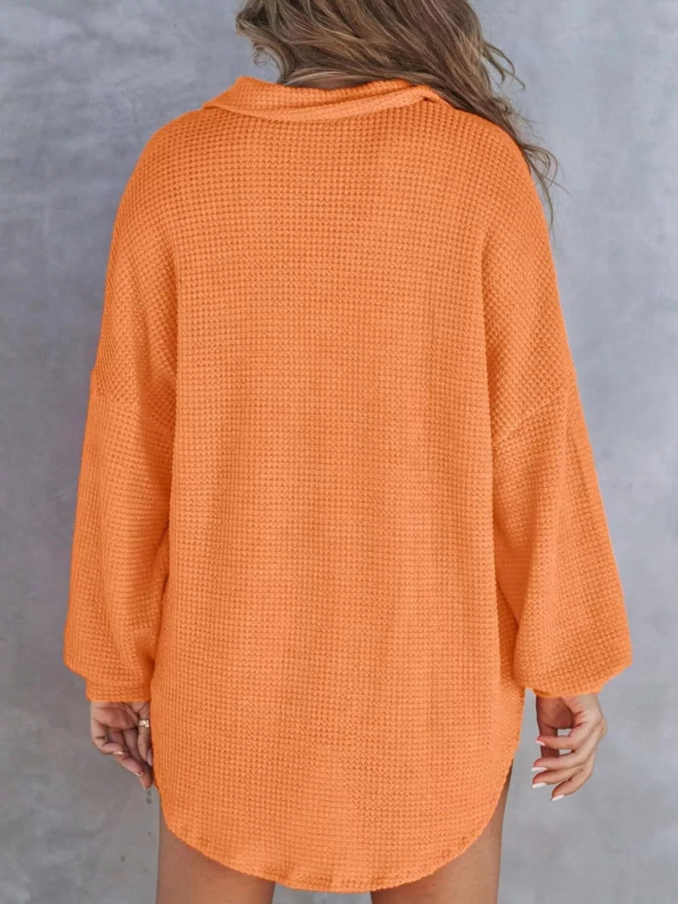 Waffle Knit Button Detail T-Shirt with Pocket - Image 17