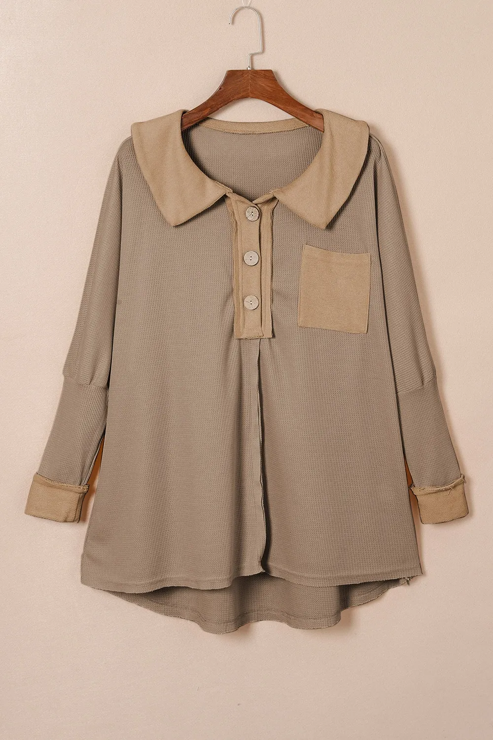 Waffle Knit Button Front Dress - Image 7