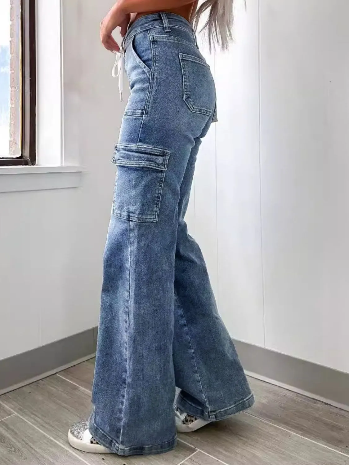 Washed Jeans with Pockets - Image 6