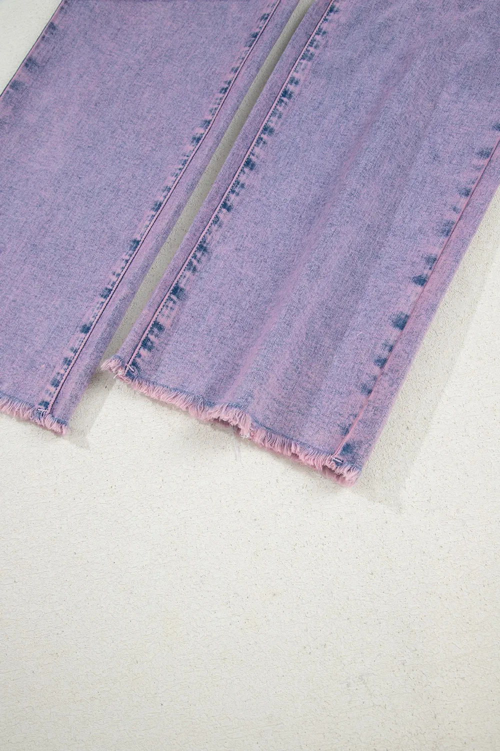 Washed Raw Hem Cropped Jeans - Image 10