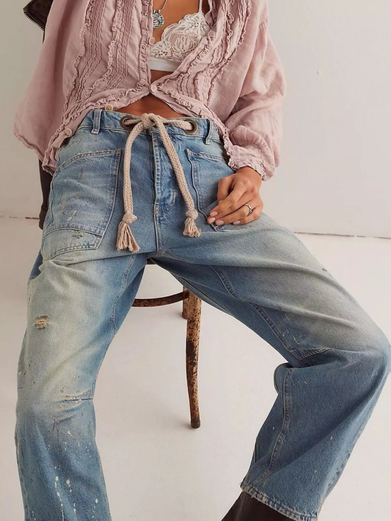 Washed Relaxed Fit Jeans - Image 8