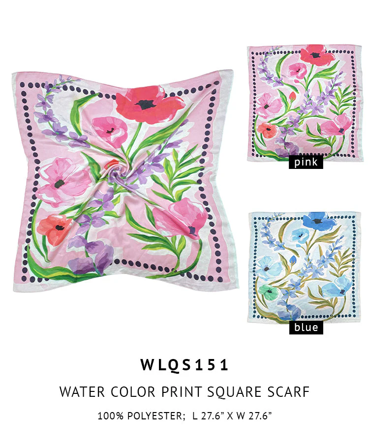 Water Color Print Square Scarf - Image 7