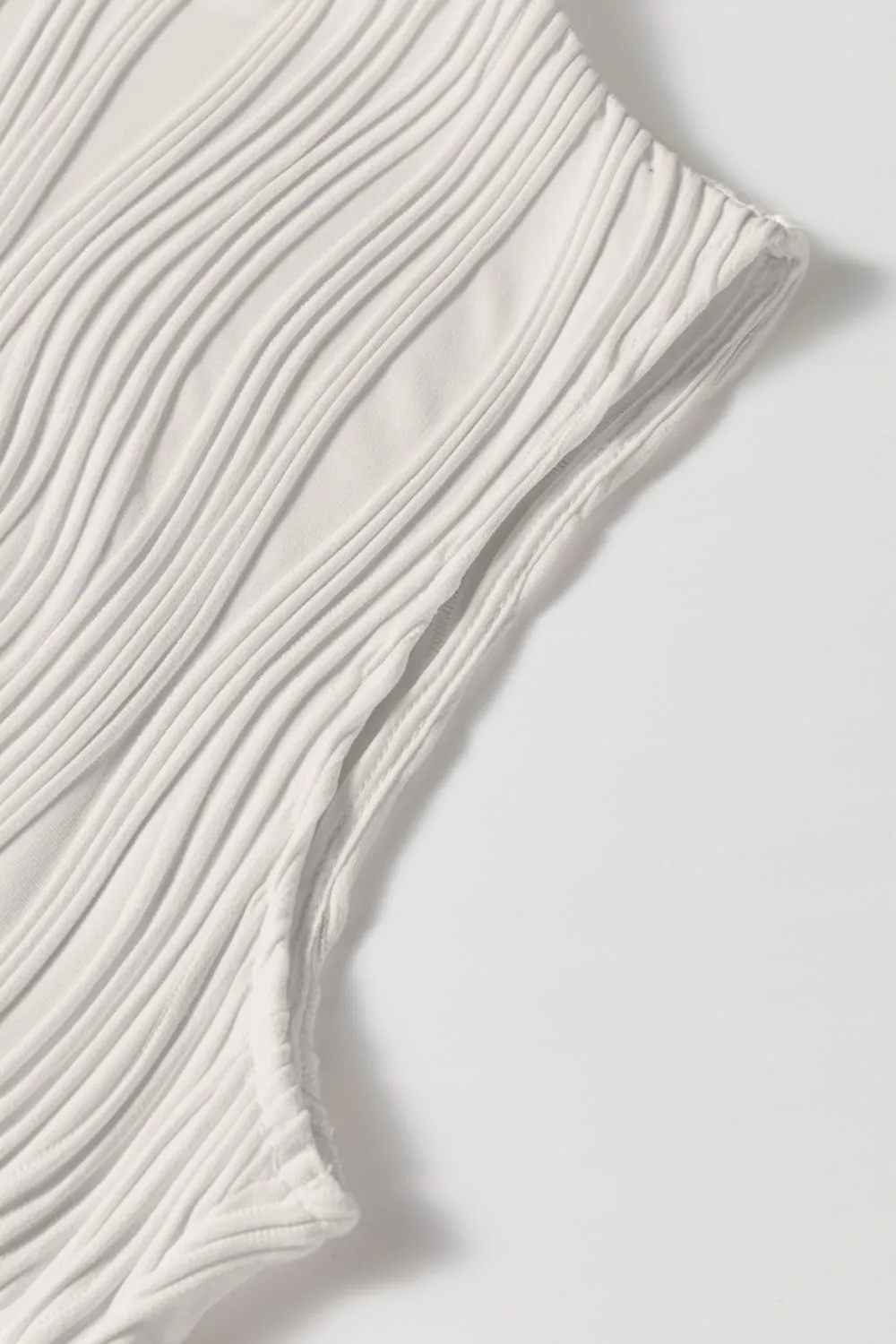 Wavy Textured Mock Neck Tank - Image 9