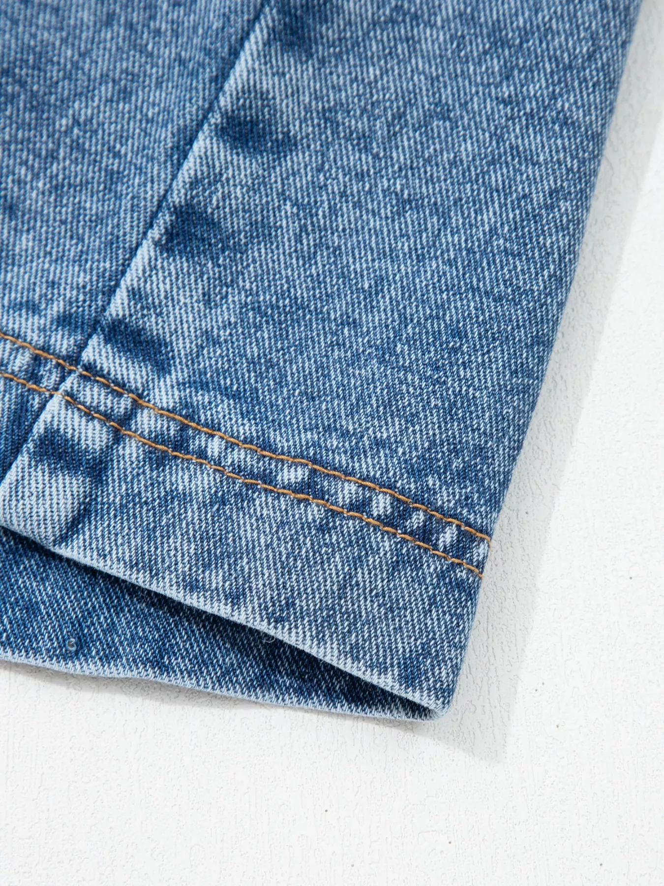 Western Belt Button Down Sleeveless Denim Short Dress - Image 11