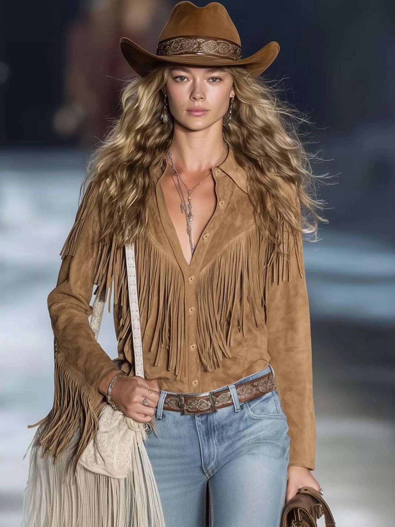 Western Style Fringe Jacket - Image 4