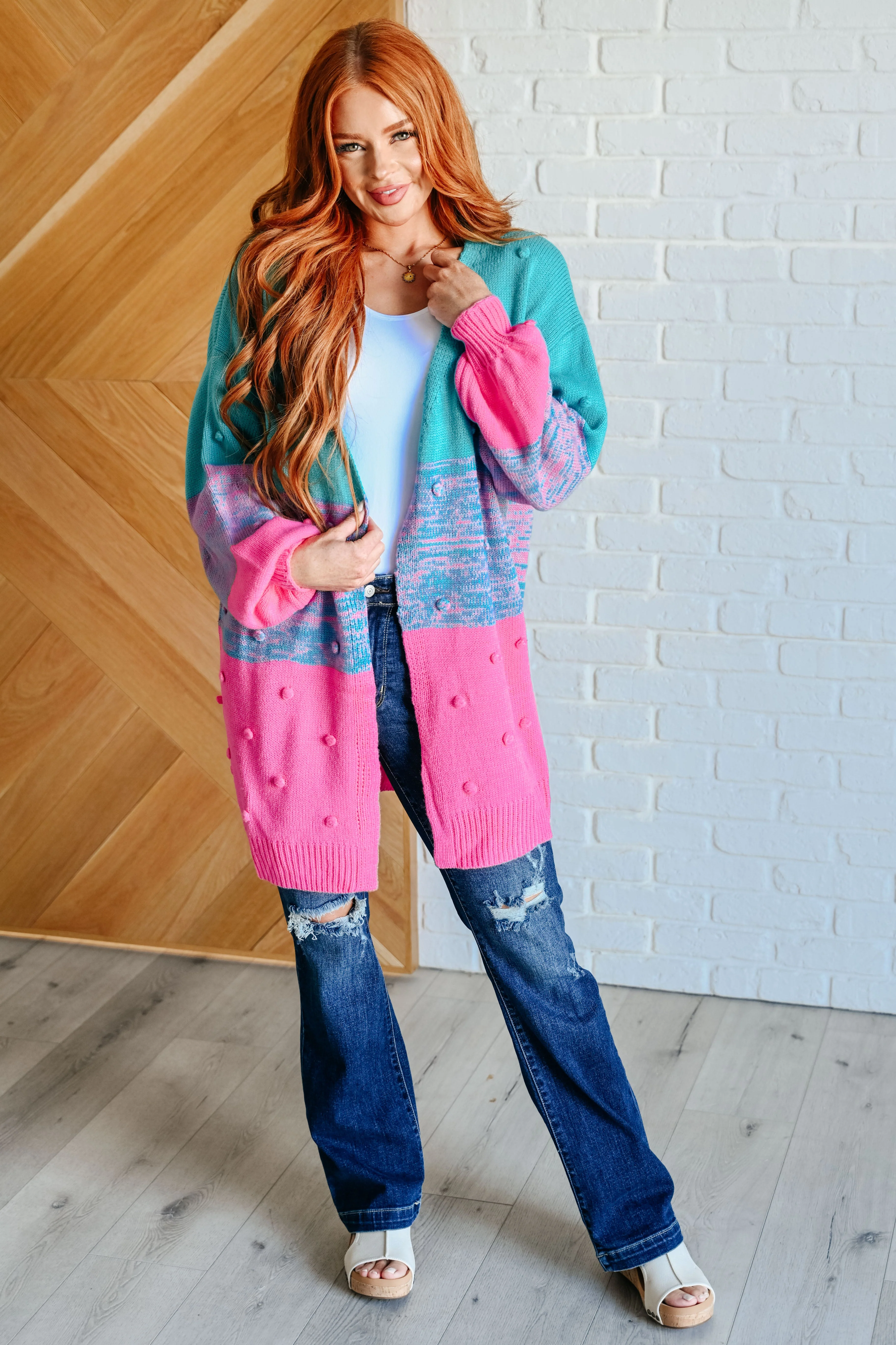 When We're Grooving Open Front Cardigan - Image 2