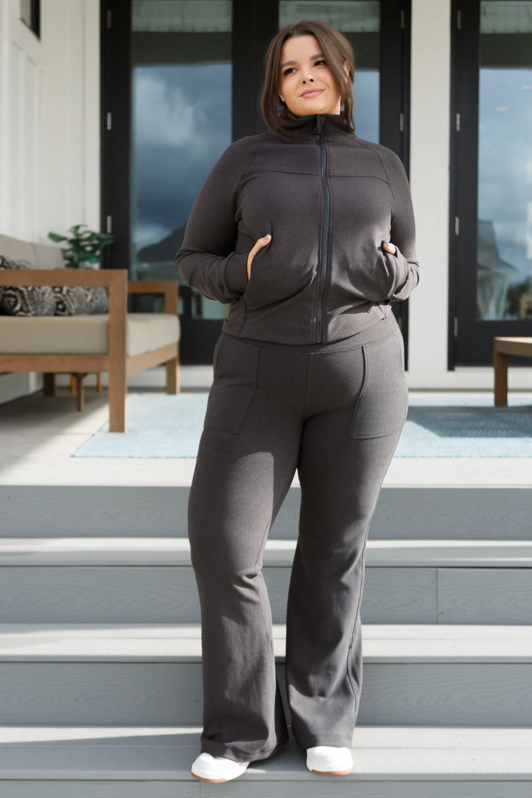Where Are You Zip Up Jacket in Black - Image 9