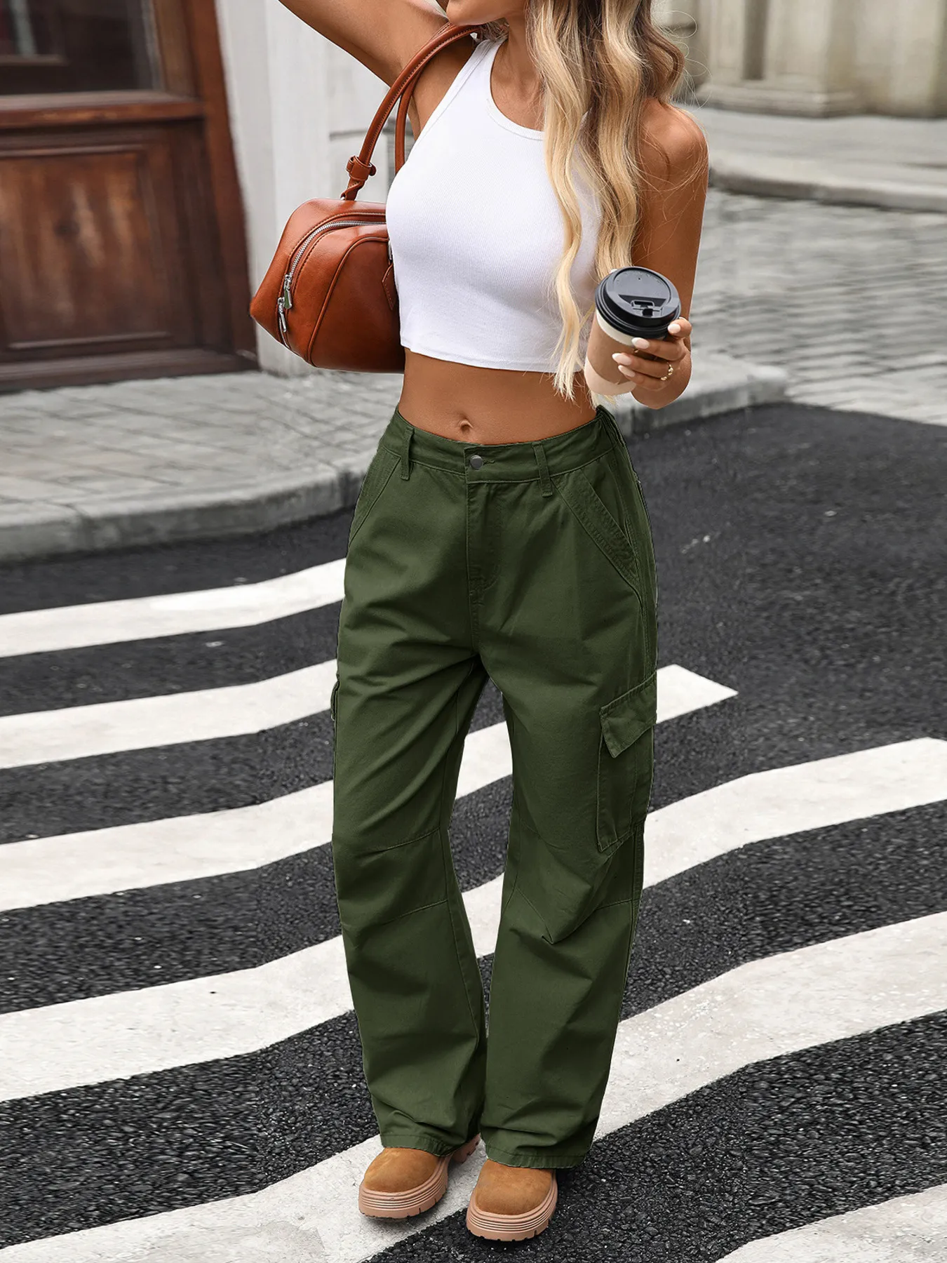 Wide Leg Cargo Jeans - Image 14