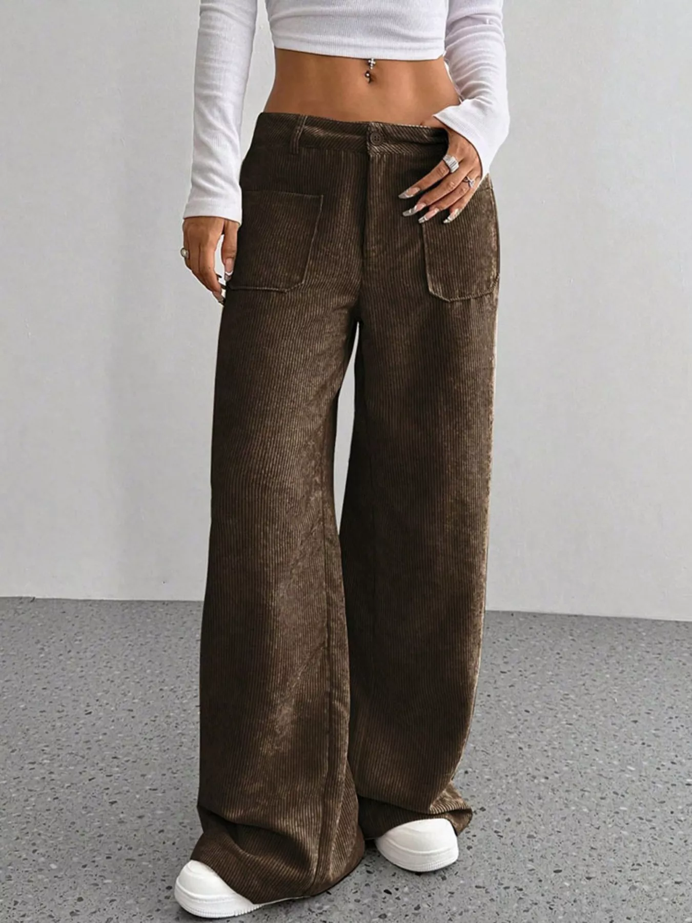 Wide Leg Corduroy Pants - Image 16