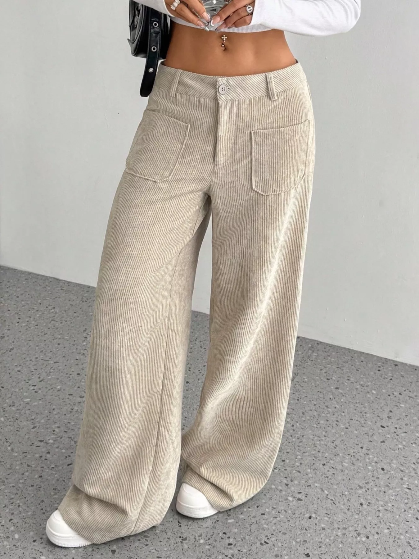 Wide Leg Corduroy Pants - Image 5