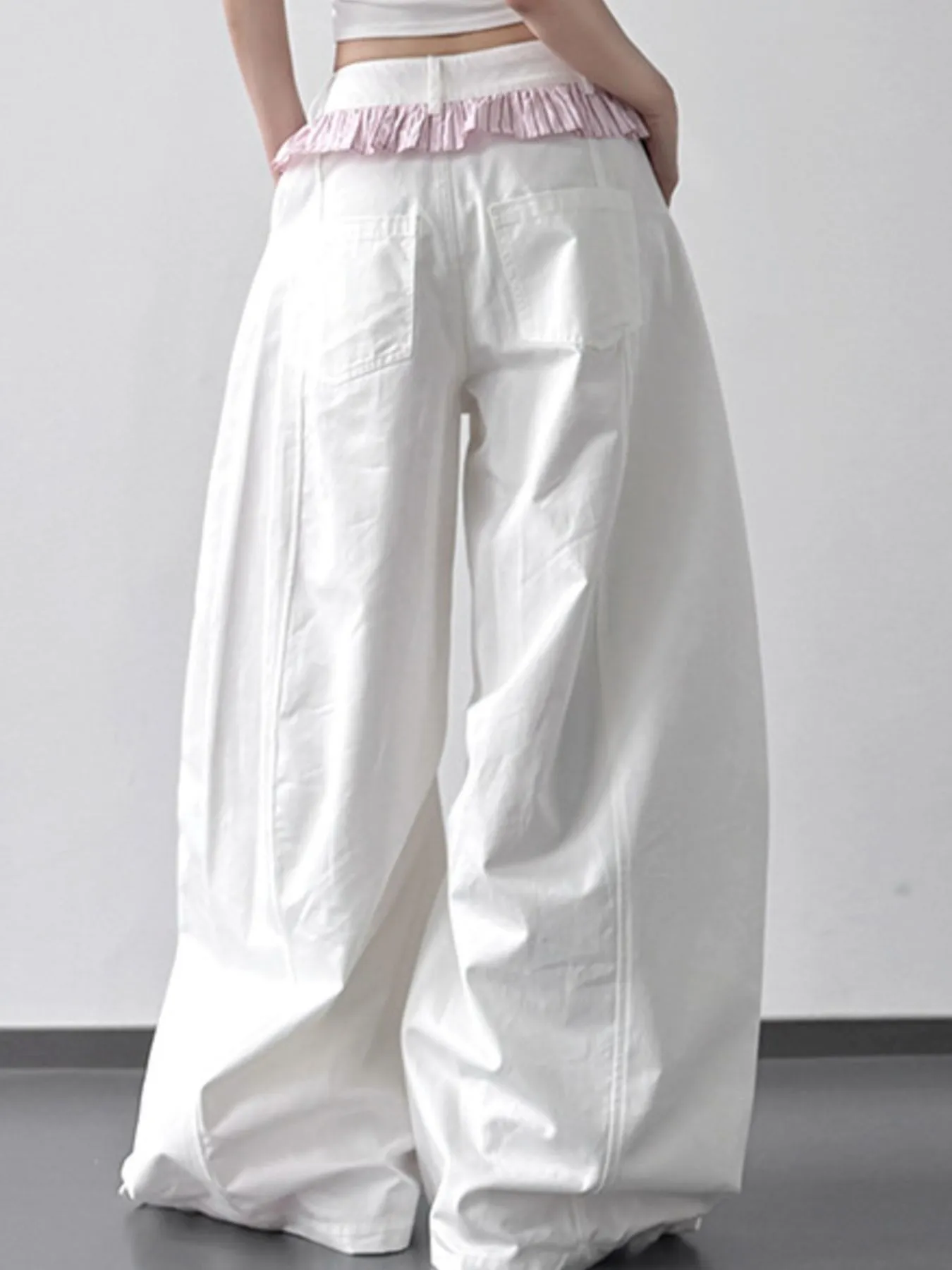 Wide Leg Drawstring Casual Pants - Image 5