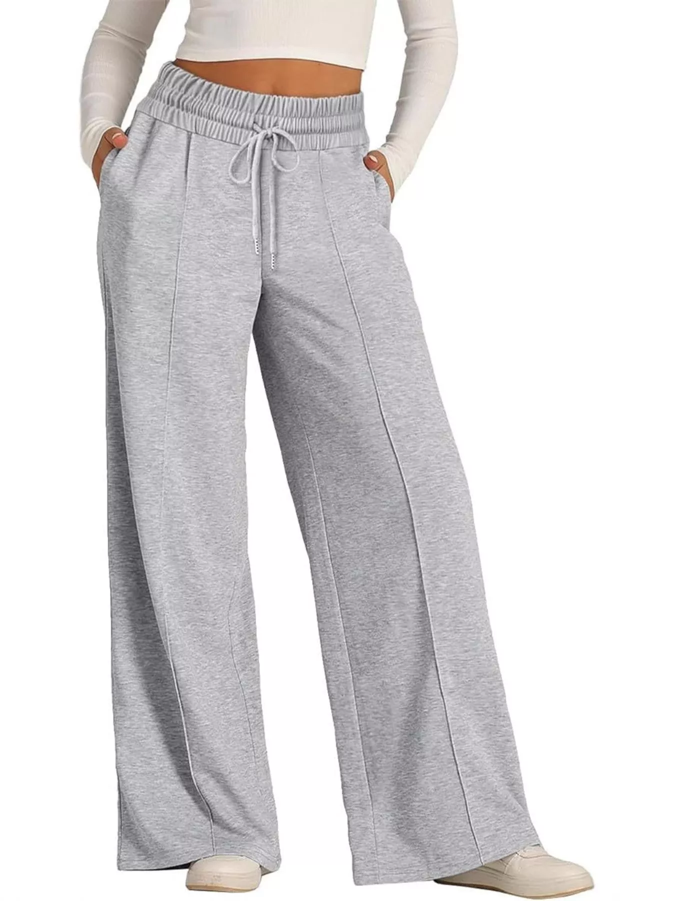 Wide Leg Drawstring Pants - Image 2