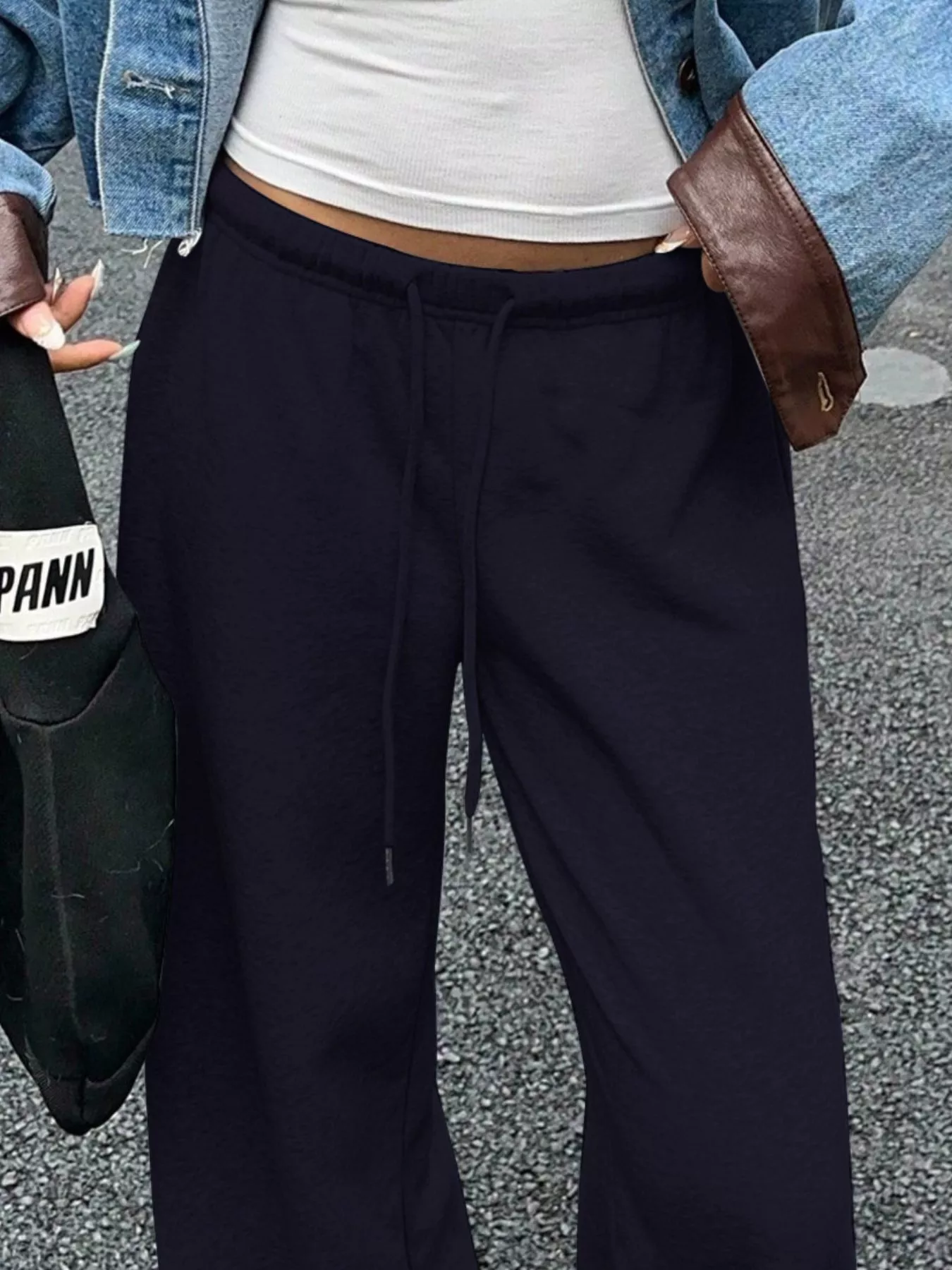 Wide Leg Drawstring Sweatpants - Image 14